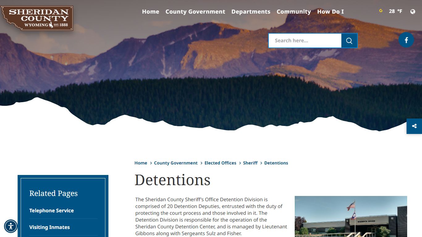 Detentions - Sheridan County, Wyoming