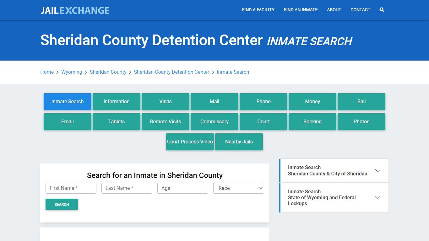 Sheridan County Detention Center Inmate Search - Jail Exchange